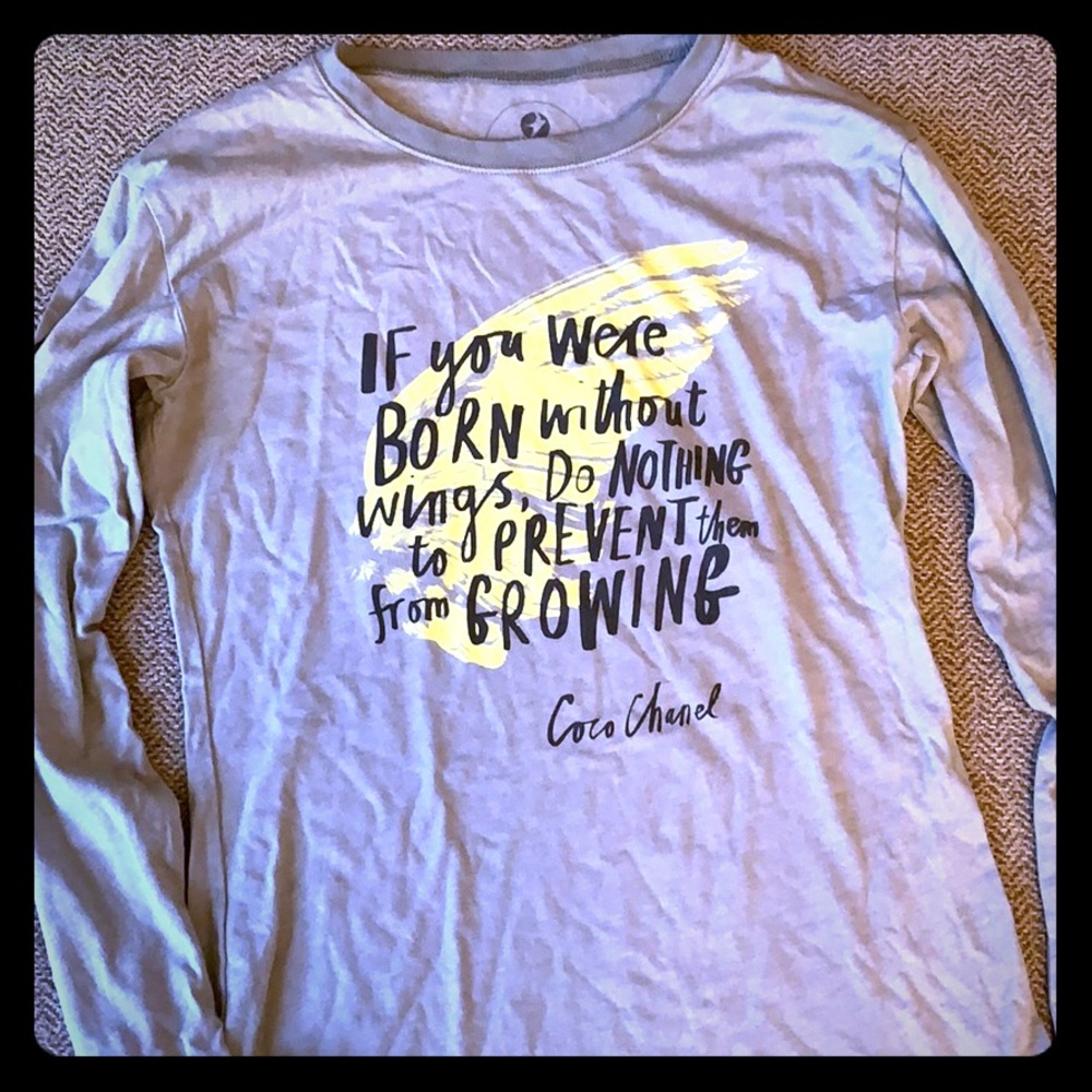 Oiselle shirt with Inspiring quote - XS